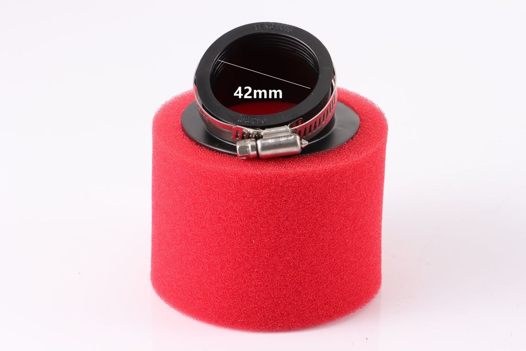 RED 42mm Bent Angled Foam Air Filter Pod 150cc PIT Quad Dirt Bike ATV red-42mm-bent-angled-foam-air-filter-pod-150cc-pit-quad-dirt-bike-atv