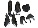Black Plastics Kit Fender Body Work Fits KAWASAKI KLX110 (2002-2009) KX65 Dirt Pit Bike
