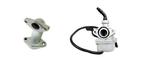 PZ 19mm Lever Choke Carb Carby+manifold  70cc 110cc PIT Quad Dirt Bike ATV