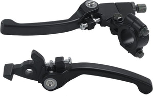 BLACK Bifold Foldable Clutch + Brake Lever Handle 125cc 140cc PIT PRO DIRT BIKE