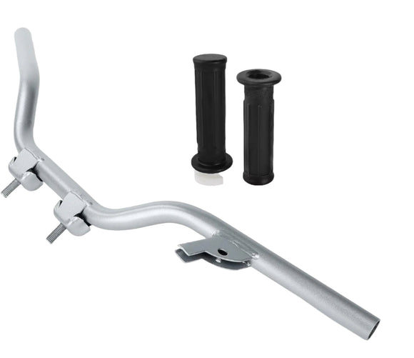ALLOY Silver HANDLEBAR+ HAND GRIP YAMAHA PY50 PW50 PEEWEE 50
