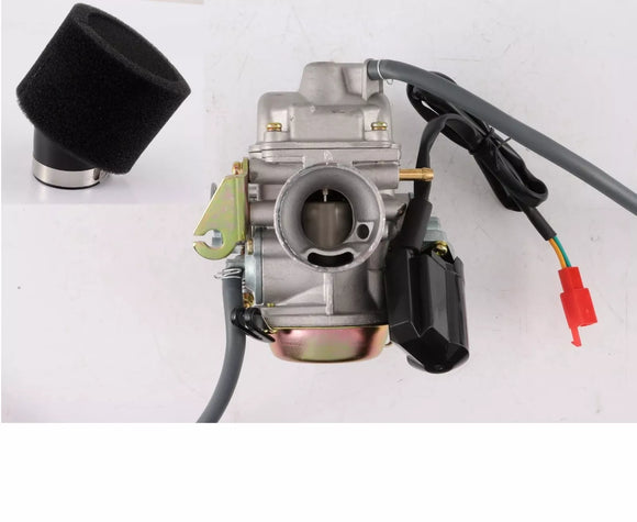 24mm Carb Carburetor Bent Angled Air Filter GY6 150cc Quad Dirt Bike ATV Buggy
