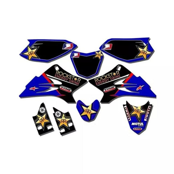 TTR50 Rockstar Blue Sticker Kit Graphics Decals For Yamaha TTR 50cc Dirt Pit Bik