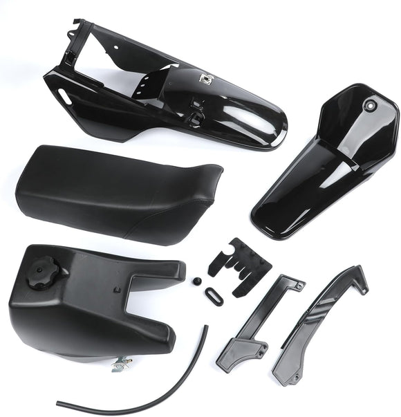Black Plastic Fairing Kit Seat Fuel Tank for Yamaha PW80 Peewee 80 PY80 Dirt Bike