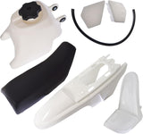 WHITE Plastic Fender Fairing Seat Fuel Tank Yamaha PEEWEE PW50 PY50 50 DIRT BIKE