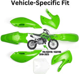 Green Fairings Fender Plastic Kit Fit KLX110 110cc 125cc 140cc 150cc Dirt Pit Bike
