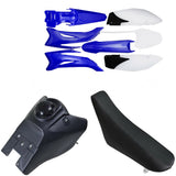 Blue Plastics Fender Kit Seat Fuel Tank Fits Yamaha TTR110 TTR110E 2008-2026 Dirt
