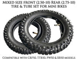 Front Rear Tire Tube Set 2.50-10 2.75-10 For CRF50 XR50 TTR50 PW50 Pit Bike