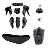 Black Plastics Fender Kit Seat Fuel Tank Fits Kawasaki KLX110 DRZ110 2002-2009 Dirt