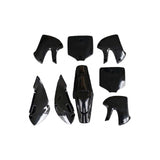 Black Plastics Kit Fender Body Work Fits KAWASAKI KLX110 (2002-2009) KX65 Dirt Pit Bike