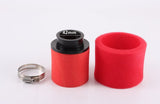 RED  42mm Foam Air Filter Pod Cleaner 150cc 160 PIT Quad Dirt Bike ATV Buggy