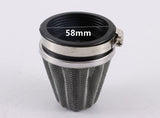 58mm Steel Chrome Pod Air Filter Cleaner PIT Trail Quad Dirt Bike ATV Dune Buggy