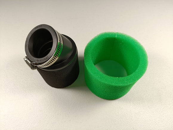 GREEN 45mm Bent Angled Foam Air Filter Pod PIT PRO Trai Quad Dirt Bike ATV Buggy