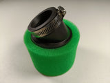 GREEN 45mm Bent Angled Foam Air Filter Pod PIT PRO Trai Quad Dirt Bike ATV Buggy