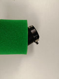 GREEN 37mm 38mm Bent Angled Foam Air Filter Pod PIT Quad Dirt Bike ATV Buggy