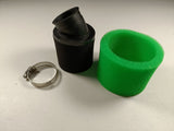 GREEN 37mm 38mm Bent Angled Foam Air Filter Pod PIT Quad Dirt Bike ATV Buggy