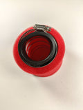 RED 45mm Bent Angled Foam Air Filter Pod PIT PRO Trail Quad Dirt Bike ATV Buggy