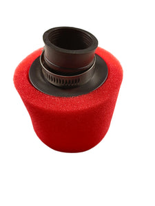 RED 35mm Angle Bent Foam Air Filter Pod Cleaner PIT Quad Dirt Bike ATV Buggy