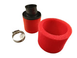 RED 35mm Angle Bent Foam Air Filter Pod Cleaner PIT Quad Dirt Bike ATV Buggy