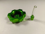 GREEN Alloy Gas Fuel Petrol Tank Cap + Breather 110cc 125cc PIT Trail Dirt Bike