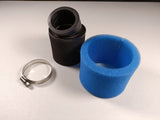 BLUE 45mm Bent Angled Foam Air Filter Pod PIT PRO Trail Quad Dirt Bike ATV Buggy