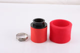 RED  42mm Foam Air Filter Pod Cleaner 150cc 160 PIT Quad Dirt Bike ATV Buggy