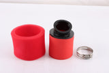 RED 37mm 38mm Bent Angled Foam Pod Air Filter 125cc PIT Quad Dirt Bike ATV Buggy