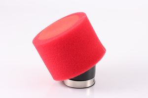 RED 42mm Bent Angled Foam Air Filter Pod 150cc PIT Quad Dirt Bike ATV Buggy