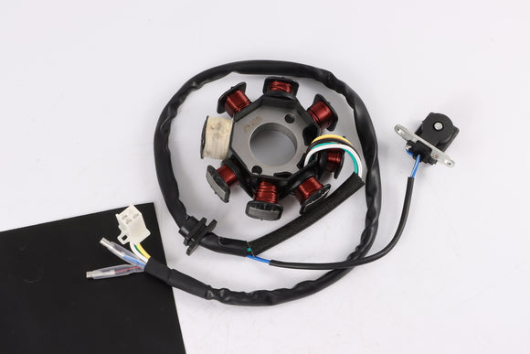 8 Coil Pole Magneto Flywheel Stator GY6 125cc 150cc PIT Quad Dirt Bike ATV Buggy